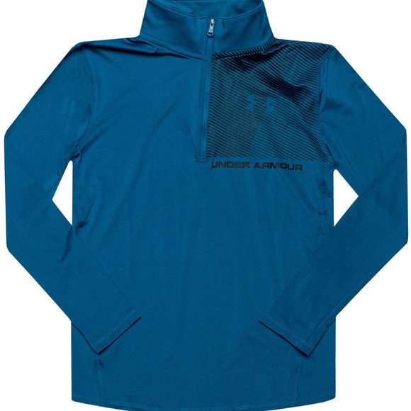 Under Armour Other - Under Armour UA Raid ¼ Zip Youth Teal Vibe Shirt